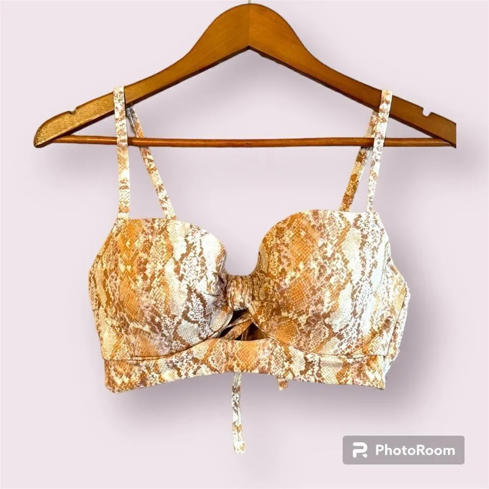 SHADE & SHORE Underwire Python Snakeskin Print Bikini Top *NEW*